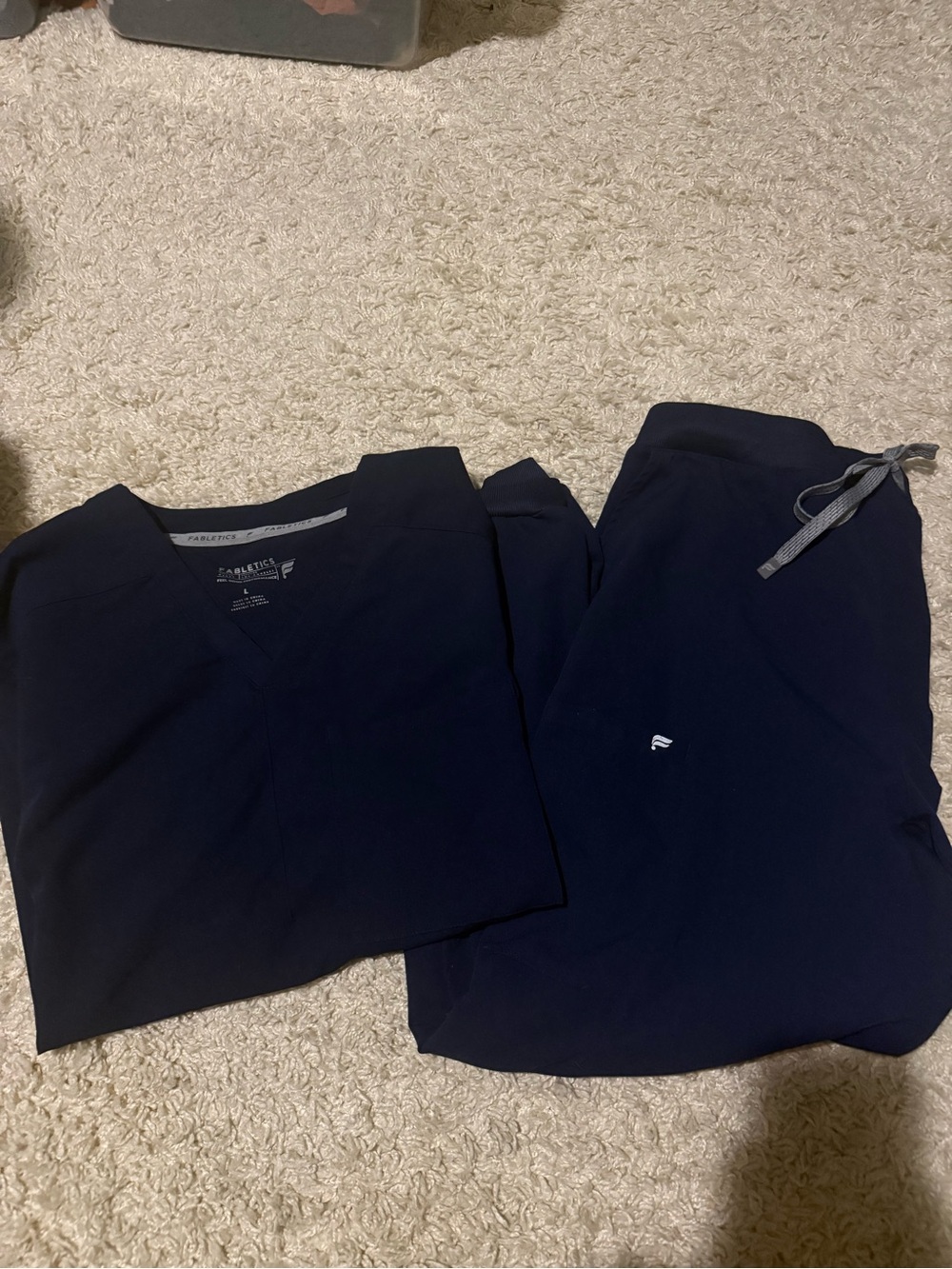 Fabletics Navy Scrub Set